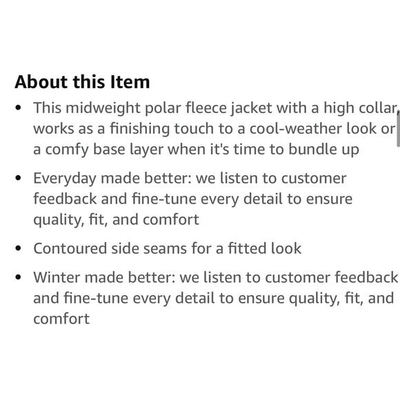 Amazon Essentials Women's Classic-Fit Full-Zip Polar Soft Fleece Jacket Size XS - Picture 4 of 7